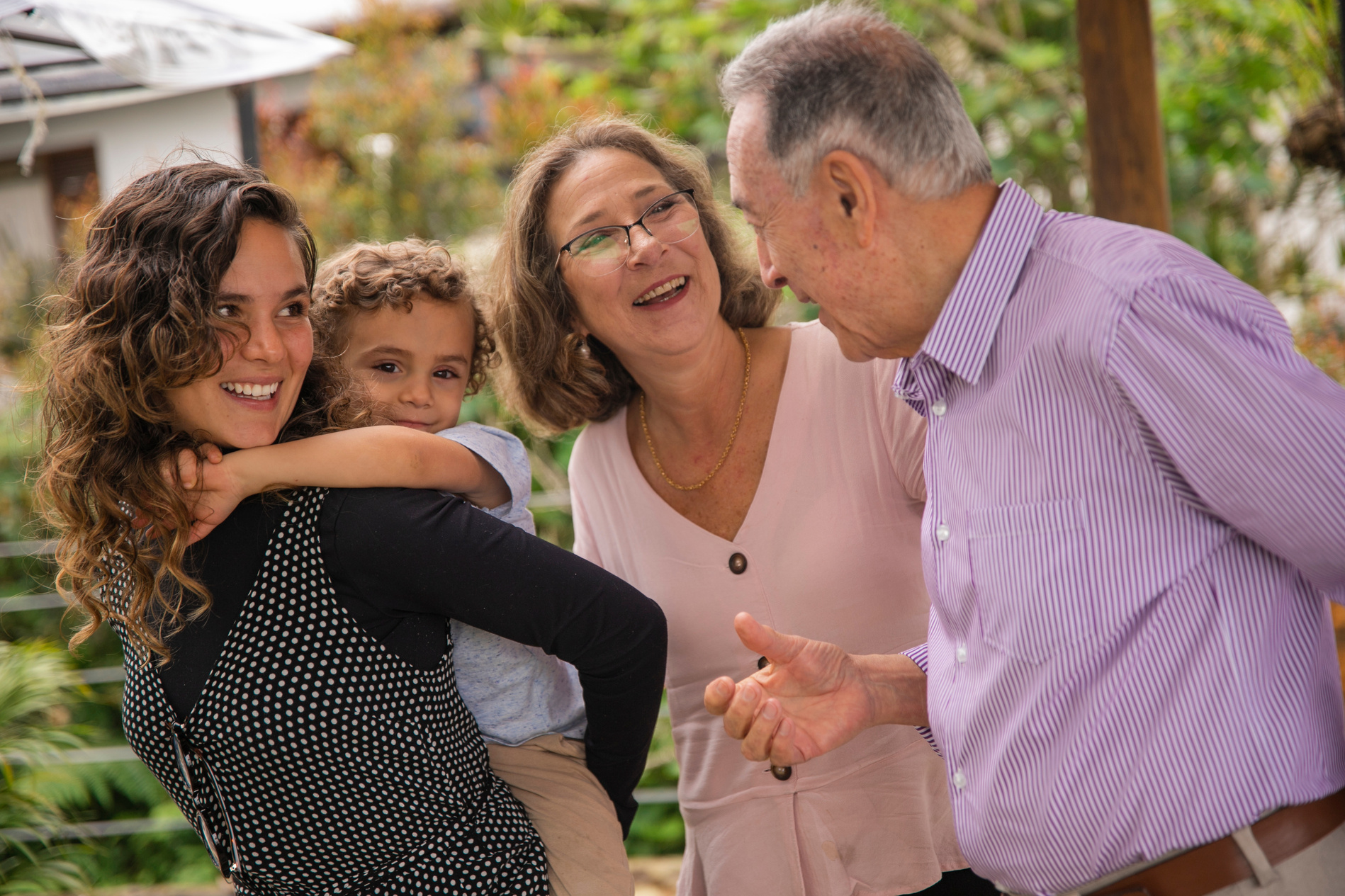 Multi-Generational Family Spending Time Together Outdoors